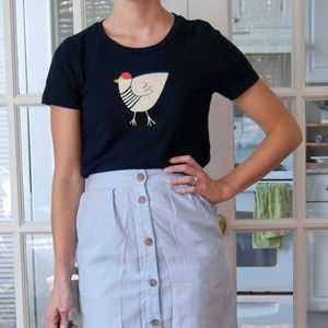 J Crew Factory French Hen Shirt - Size Small Navy